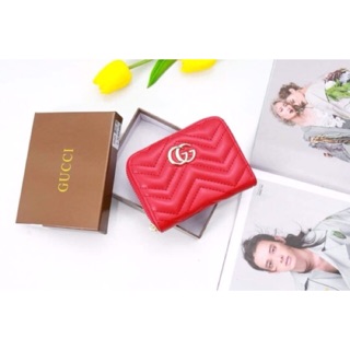 Ví ngắn mini kéo khóa da nhăn mềm đẹp hàng cao cấp full box