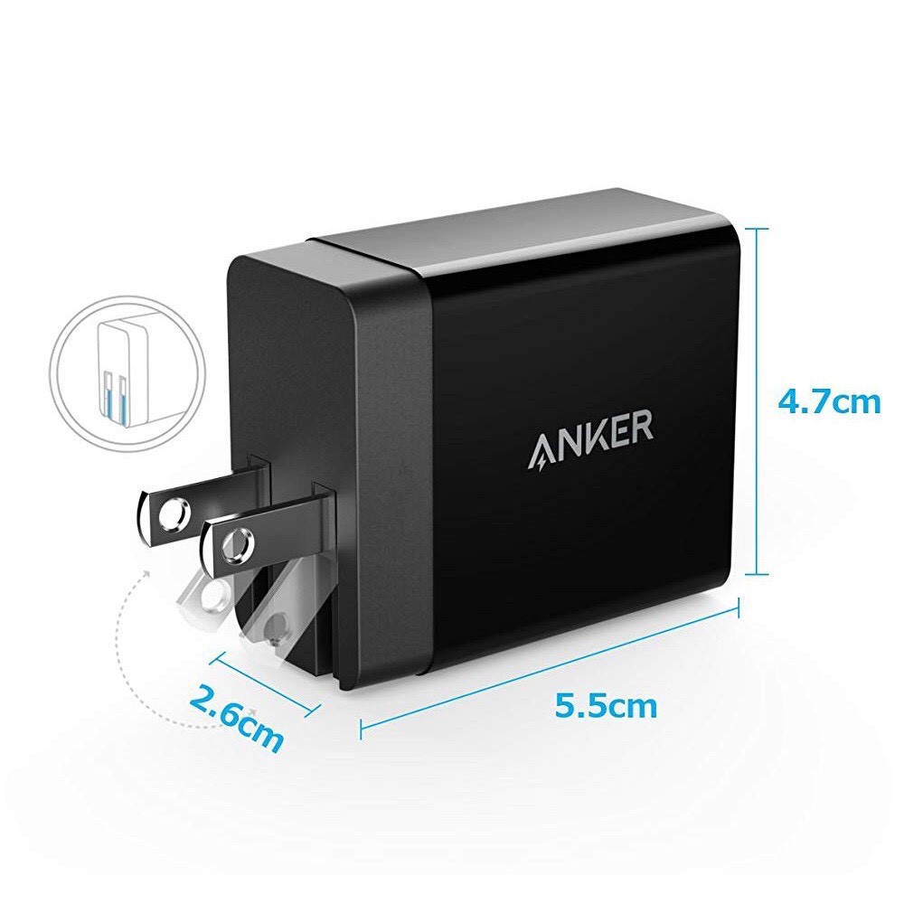 Củ Sạc ANKER PowerPort 2 Lite - 12w - A2129 - Hàng Chính Hãng