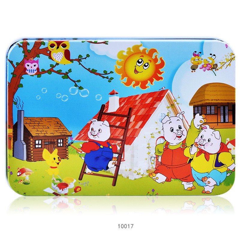 Bộ tranh ghép hình 100 mảnh hộp sắt