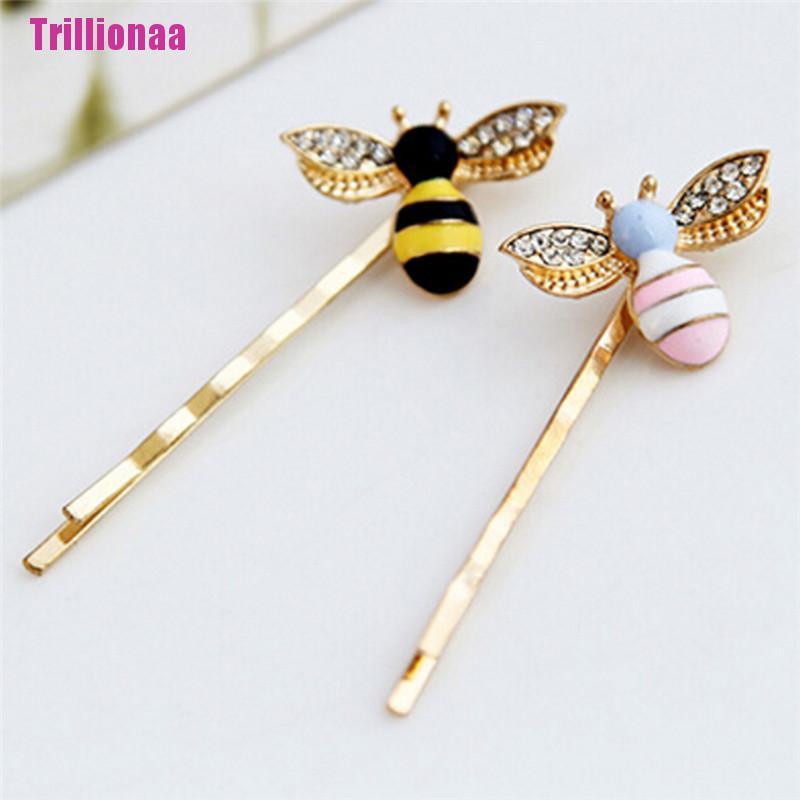 Kẹp Tóc Hình Chú Ong Đính Pha Lê Dễ Thương Cho Nữ