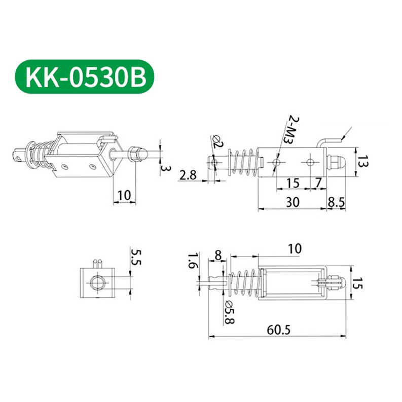 Mới Thiết Bị Truyền Động Điện Từ 12V 10mm