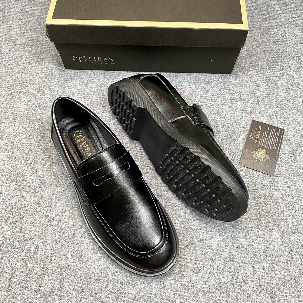 Giày Penny Loafer Da Cao Cấp TIBAS, Giày Lười Sơn Tùng Hot Trend