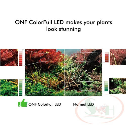 Đèn led ONF Flat Nano + quang phổ rgb kẹp bể thủy sinh cá tép