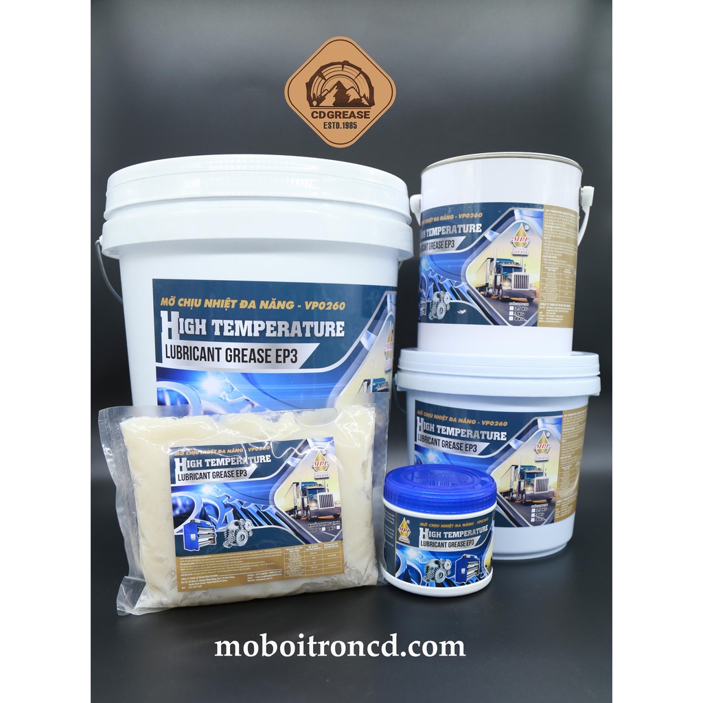 Mỡ bôi trơn Túi 900g có vòi VP260 trắng chịu nhiệt 260-300 độ