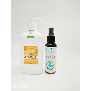 Combo nước rửa tay khô asirub + dung dịch kháng khuẩn.Chai Asirub 500l giao nhẫu nhiên tròn hoặc vuông