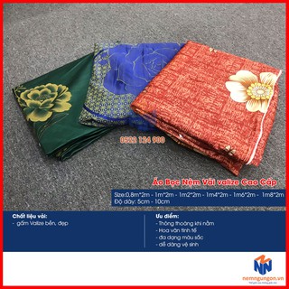Áo bọc nệm gấp 3 vải Valize - 2 mặt khóa kéo cho nệm dày từ 5 đến 10cm