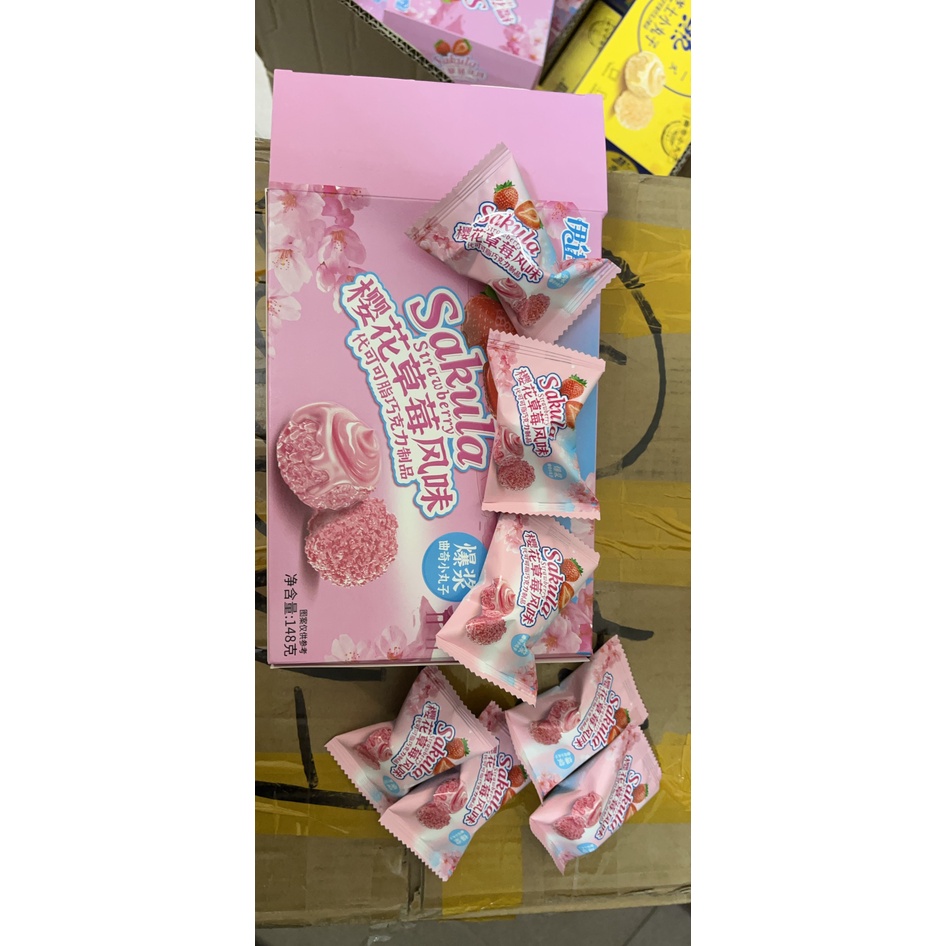 Bánh Socola Nhân Chảy 3 Lớp Siêu Ngon - Hộp 200gr ~ 20 viên