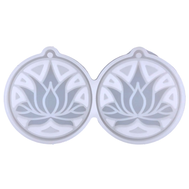 Khuôn Silicone Hình Hoa Sen Làm Móc Khóa DIY