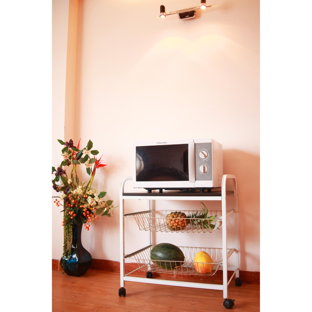 Kệ lò vi sóng, lò nướng  Khung sắt Gỗ MDF YL183 - 67.5cm x 59cm x 40cm | BigBuy360 - bigbuy360.vn