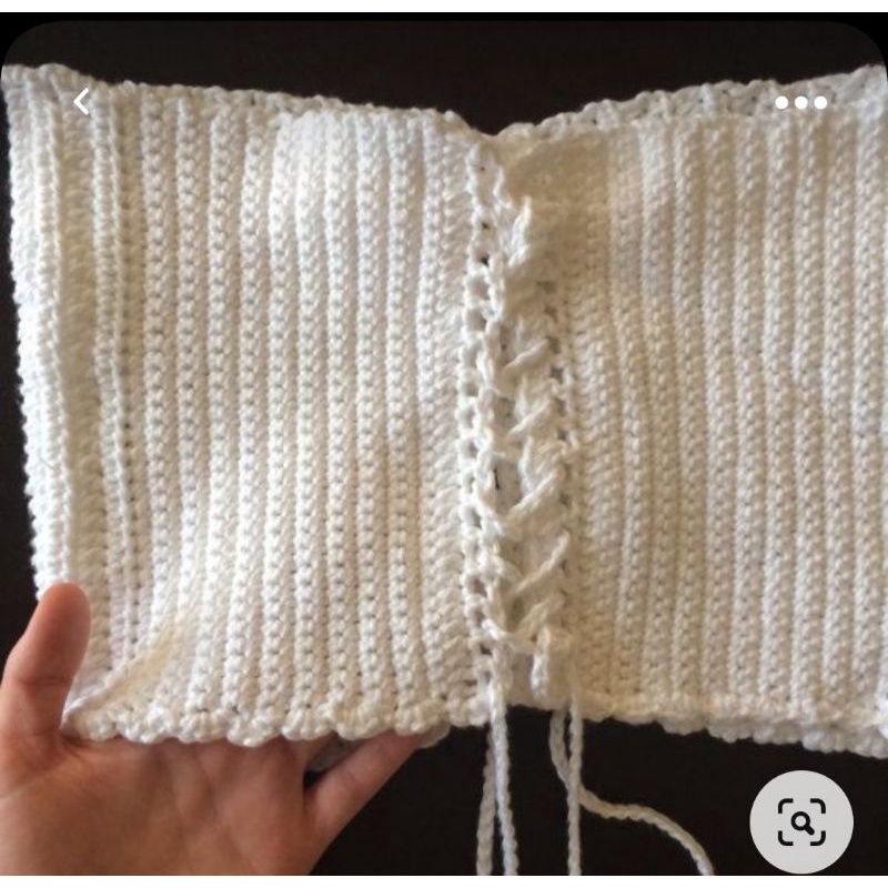 Áo Móc Len cúp ngực, đan dây lưng Crochet Croptop Bralette