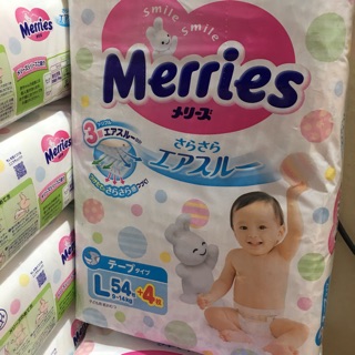 Bỉm Meries dán/ quần size nb96+2/S82+6/ M64+4/L50-L54+4/Xl38+6