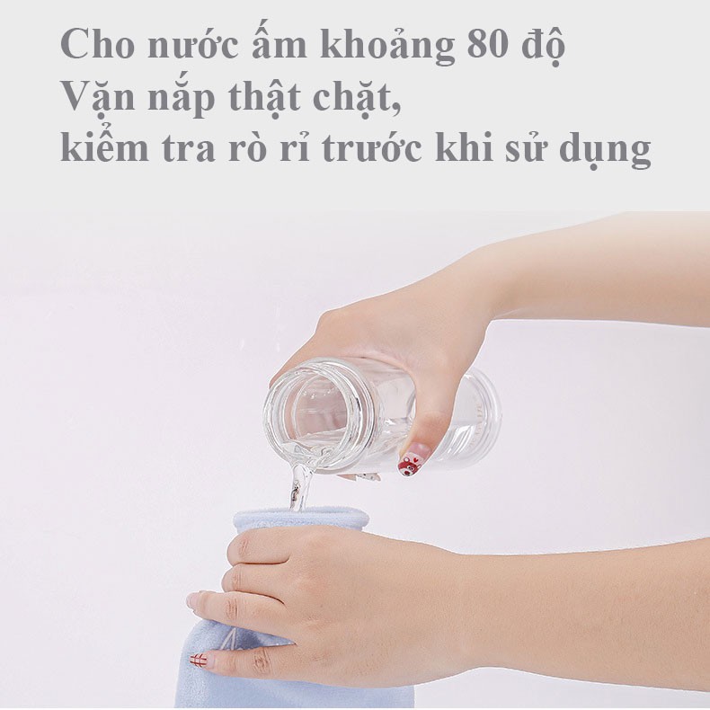 Túi chườm bụng giữ nhiệt, túi sưởi đa năng, túi chườm nóng đau bụng kinh nguyệt dành cho nữ