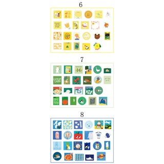 Set 46 Miếng Dán Flowertree Sticker Trang Trí Nhật Ký