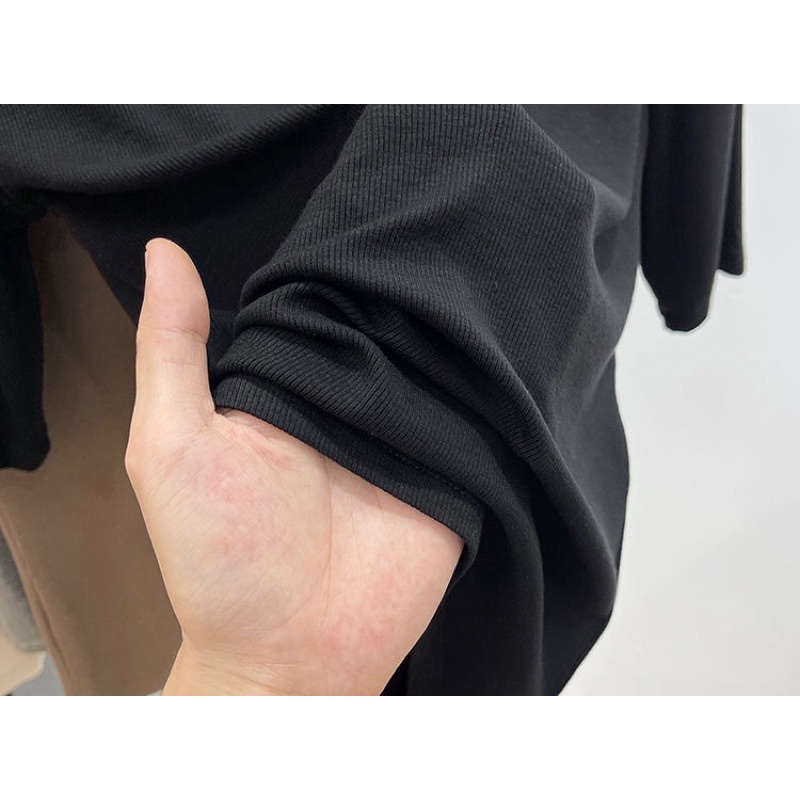 Áo len tăm lạnh ngắn tay cổ tròn hàng Quảng Châu cao cấp