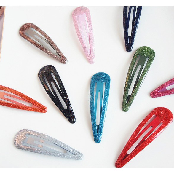 KẸP TÓC T146 GIỌT NƯỚC KIM TUYẾN NHIỀU MÀU DỄ THƯƠNG CỰC HOT