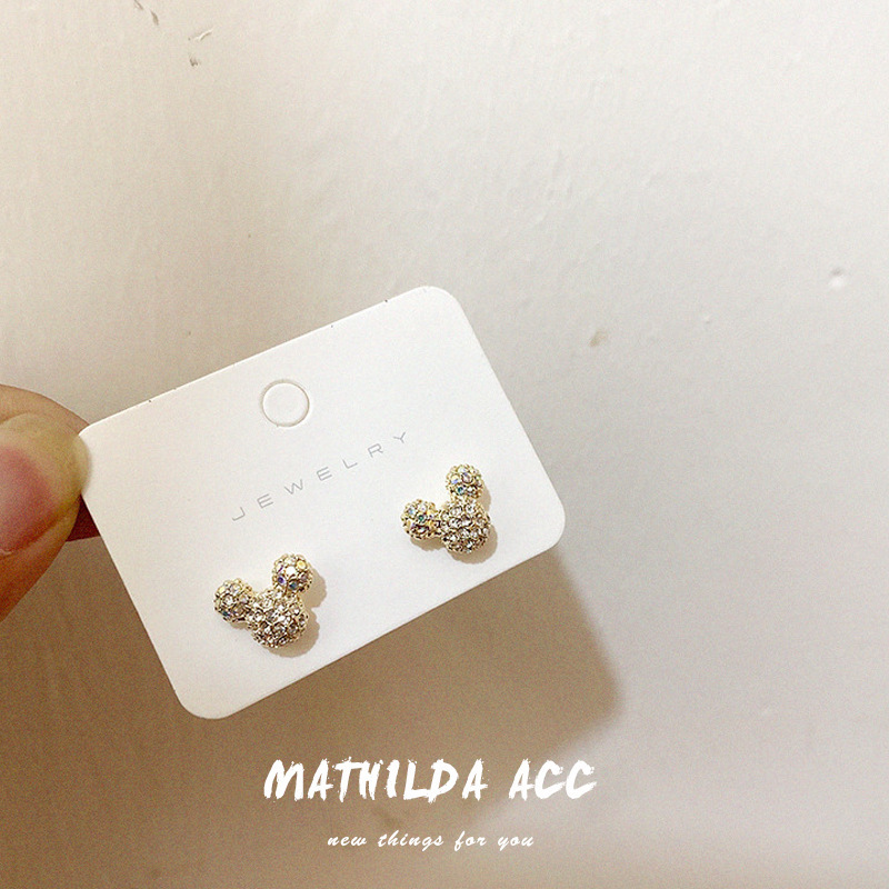 Khuyên tai đính đá thời trang Hàn Quốc dành cho nữ