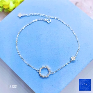 Lắc chân bạc nữ, lắc chân bạc farra 925 -lc001