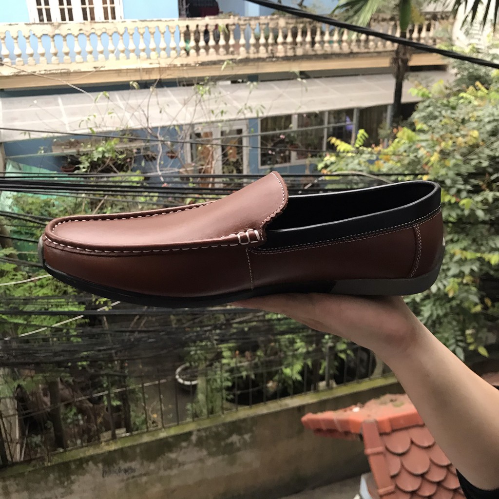 Giày tây nam giày lười nam da bò Giày công sở nam cao cấp M03B