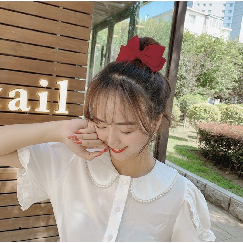 Kẹp tóc nơ 3 tầng tiểu thư dễ thương cho bạn gái