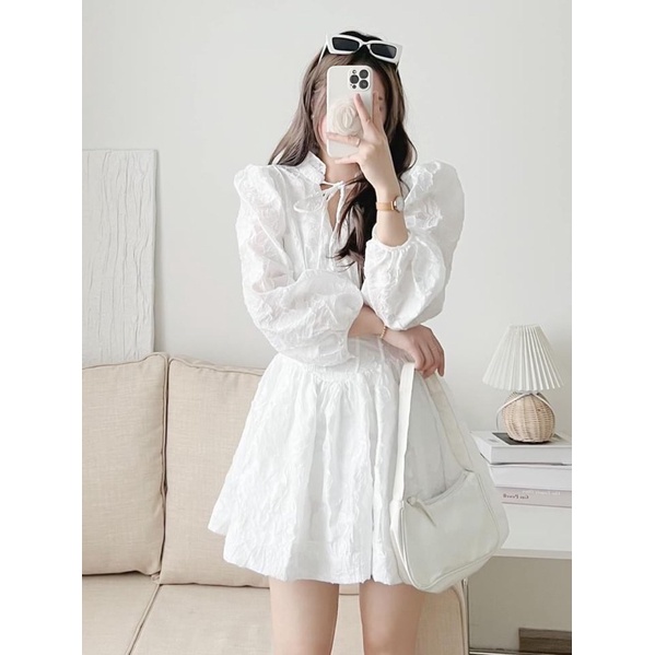 Đầm - Váy dự tiệc gấm ôm eo dài tay LADYDRES 1022