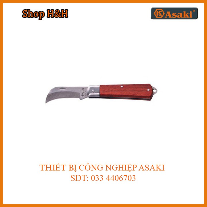 Dao tuốt dây điện lưỡi cong Asaki AK-8601