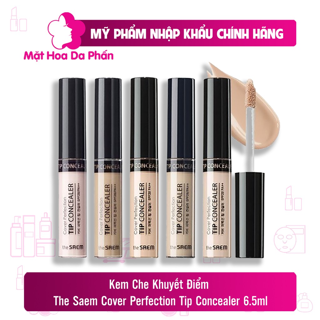 Kem Che Khuyết Điểm The Saem Cover Perfection Tip Concealer 6.5ml
