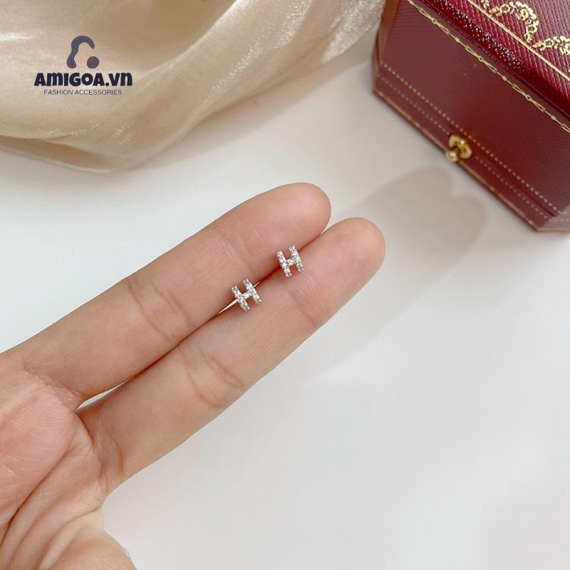 ✨✨Hoa tai chữ H đính đá thời trang dành cho nữ