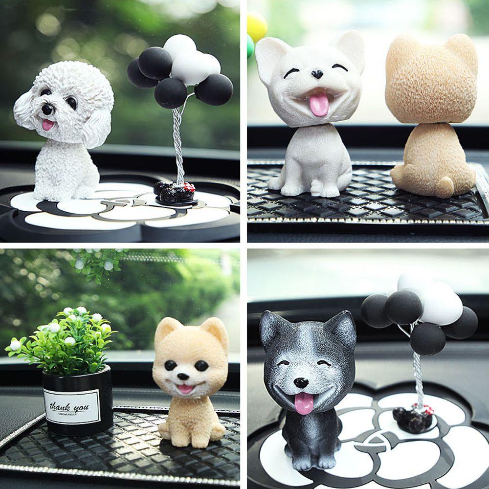 1 Chú Chó Lắc Đầu Bằng Nhựa Resin Trang Trí Xe Hơi