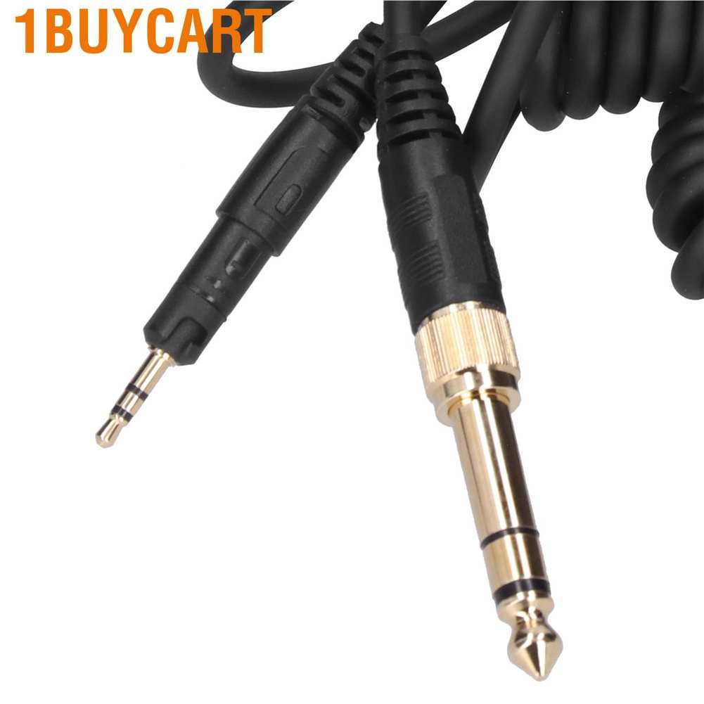 1buycart Stretchable Spring Headphone Audio Cord Replacement for Audio‑Technica ATH‑M50X M40X