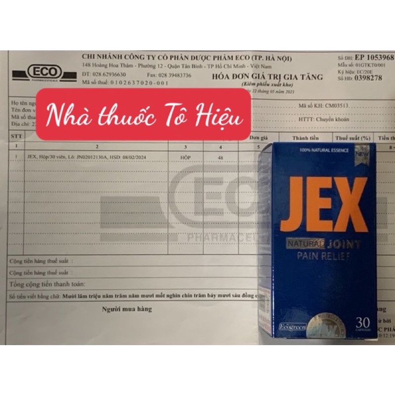 Jex Natural Joint Pain Relief / Jex Max - chai 60 viên