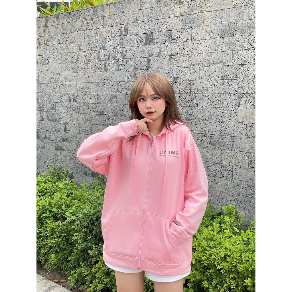 Áo khoác dây kéo Unime Hoodie Zip Flex 1.0 - Màu hồng | BigBuy360 - bigbuy360.vn