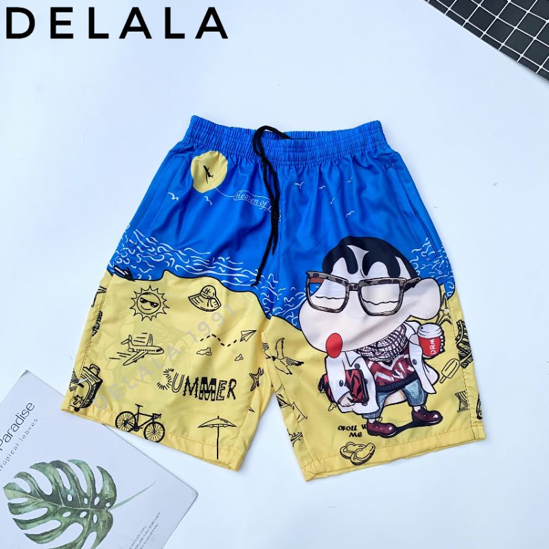 Quần short nam, quần đùi nam thể thao vải gió cạp chun thoáng mát, thấm mồ hôi,có túi khóa - Hàng hiệu Delala1991