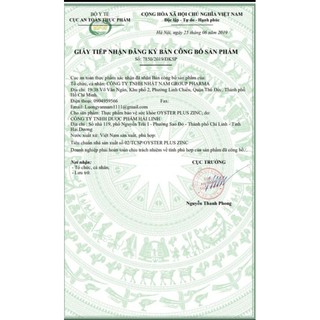 TINH CHẤT HÀU OYSTER PLUS 60VIÊN