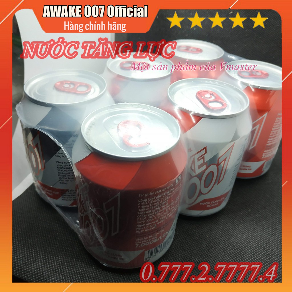 Nước tăng lực AWAKE 007 Com bo 2 thùng 24 lon