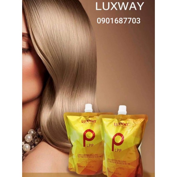 dầu ủ tóc collagen hấp ủ phục hồi tóc LPP Luxway bản Gold 900ml KKLICK77 tặng nón ủ tóc loại dày (hàng chính hãng)
