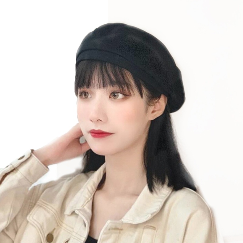 Mũ Beret Denim Phong Cách Pháp Cổ Điển Thời Trang Mùa Đông Cho Nữ