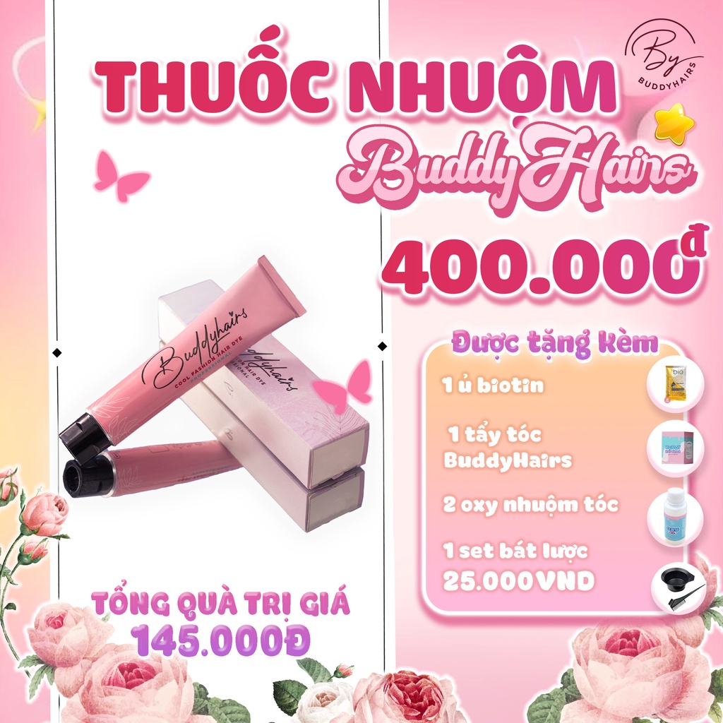 Thuốc nhuộm tóc Buddyhairs -  tone màu Pastel, Rainbow Colors collection của Buddyhairs, Buddyhair lên chuẩn màu.