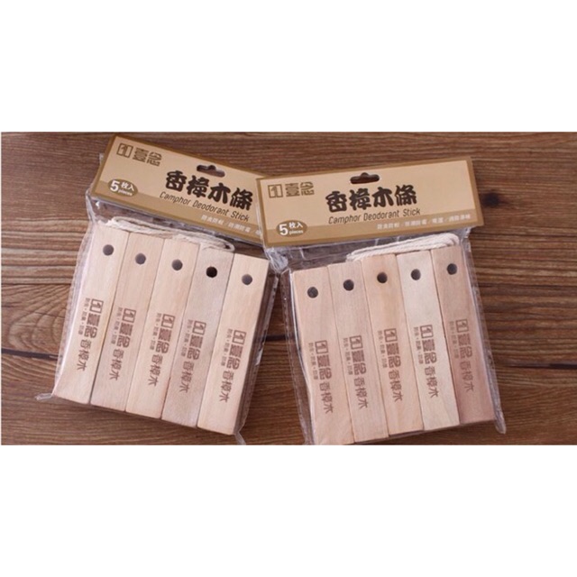 Set 5 thanh gỗ long não tự nhiên chống ẩm mốc, côn trùng mối mọt