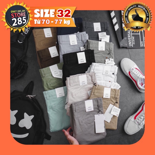 🏆SIZE 32🏆 CHẤT LƯỢNG 🔥 Các mẫu Quần Kaki vnxk store285 S32L1 cao cấp - co giãn - Slimfit