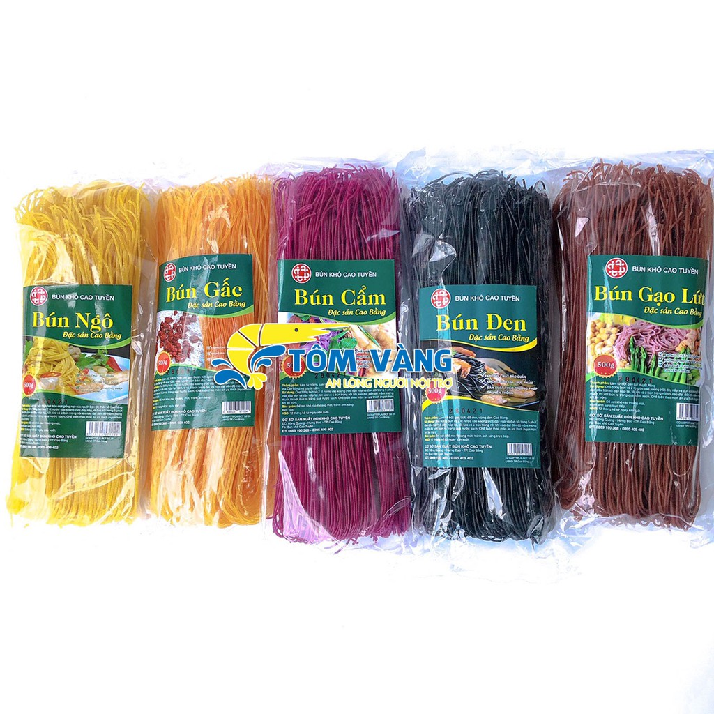 Bún gạo lứt Cao Tuyền (túi 500g) Tôm Vàng