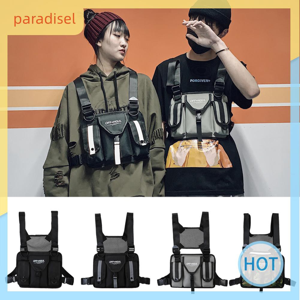 Túi đeo ngực phong cách hiphop đường phố thời trang nam nữ đa năng | BigBuy360 - bigbuy360.vn