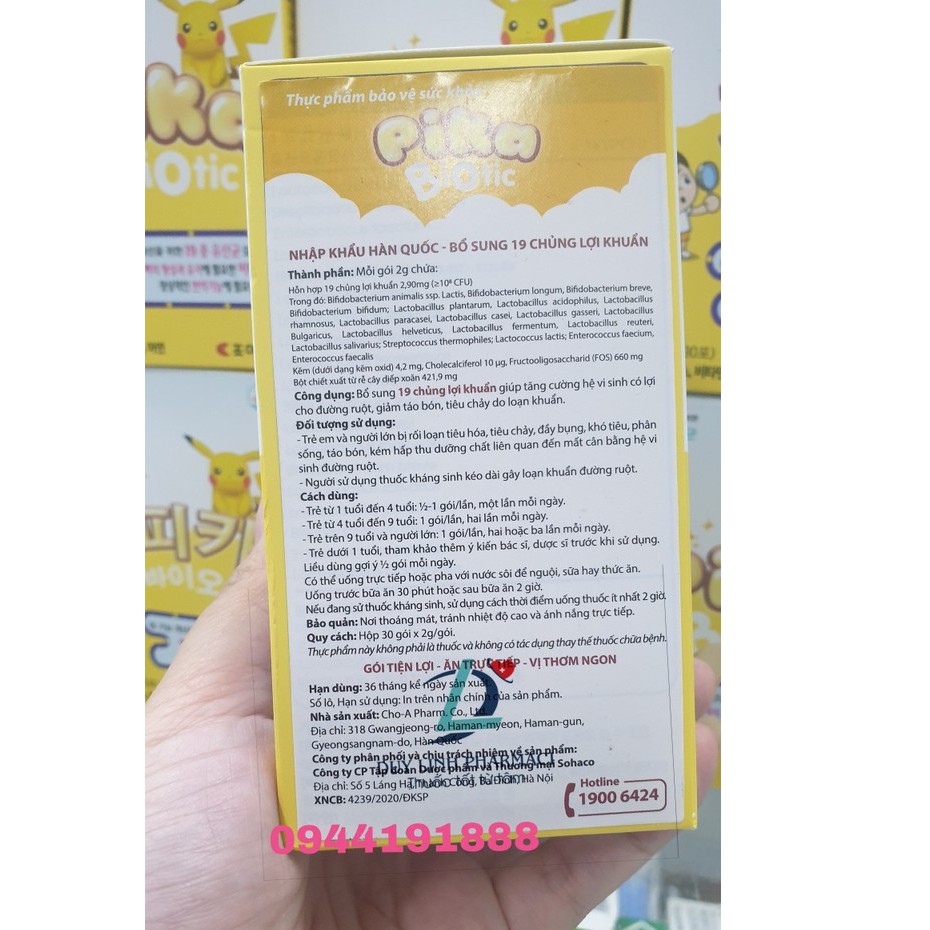 Men Vi Sinh Pika Biotic 19 Chủng Lợi Khuẩn ,Hỗ Trợ Rối Loạn Tiêu Hóa,Biếng Ăn.