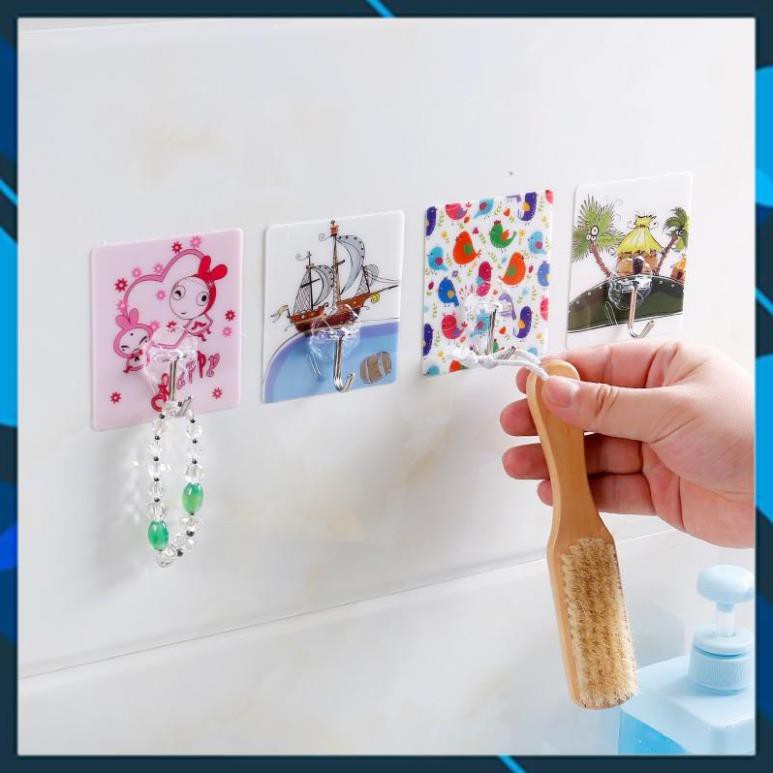 [Sẵn Hàng Giao Ngay] COMBO 10 Móc dán tường chịu lực 3D