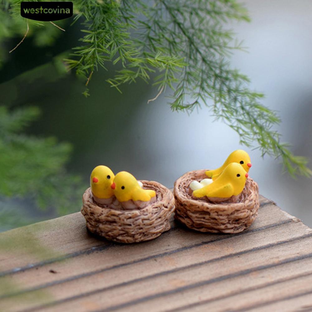 Set 2 Tổ Chim Mini Xinh Xắn Dùng Để Trang Trí