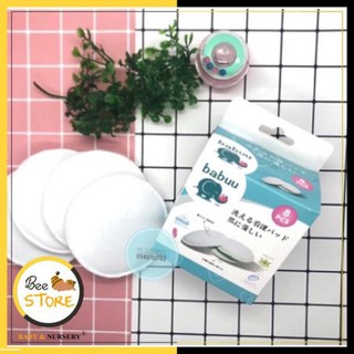 [MỞ KHO SỈ BÁN LẺ] Miếng lót thấm sữa bằng vải Babuu Nhật Bản (Hộp 8 miếng)