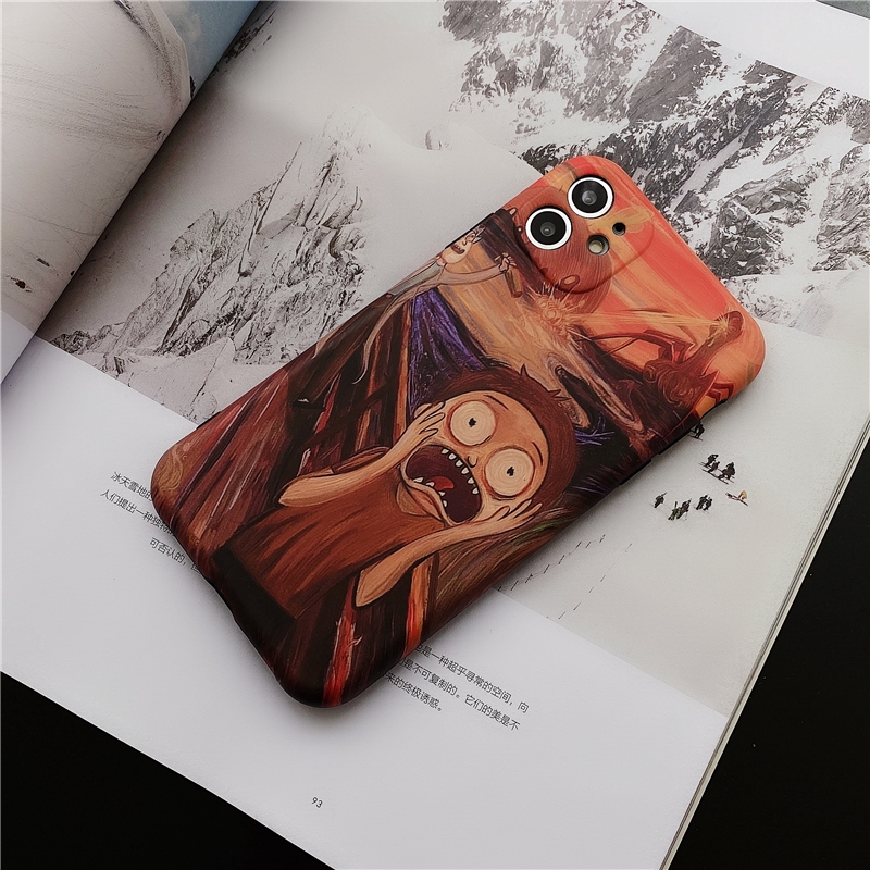 Ốp điện thoại mềm hình Morty kiểu tranh sơn dầu cho iPhone 7/8 Plus/X/XS/XR/XS MAX/11/11 PRO/11 Pro MAX/12 Pro max | BigBuy360 - bigbuy360.vn