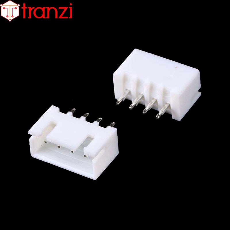 Giắc cắm header 2.54mm XH2.54 4P chân cắm thẳng trắng - túi 50 cái