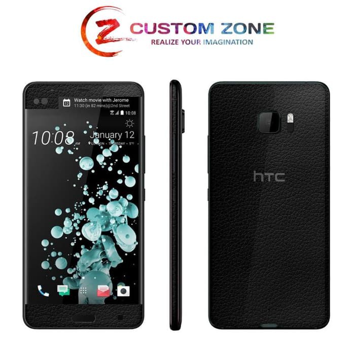 Ốp Điện Thoại Da Màu Đen 3m Cao Cấp Cho Htc U Ultra