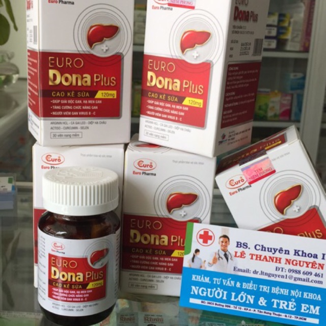 ✅(chính hãng)Thuốc viên giải độc gan EURO DONA plus( date 2021)