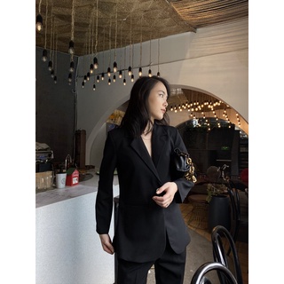 Áo Blazer Đen Nữ 1 Nút EDINI - A1150